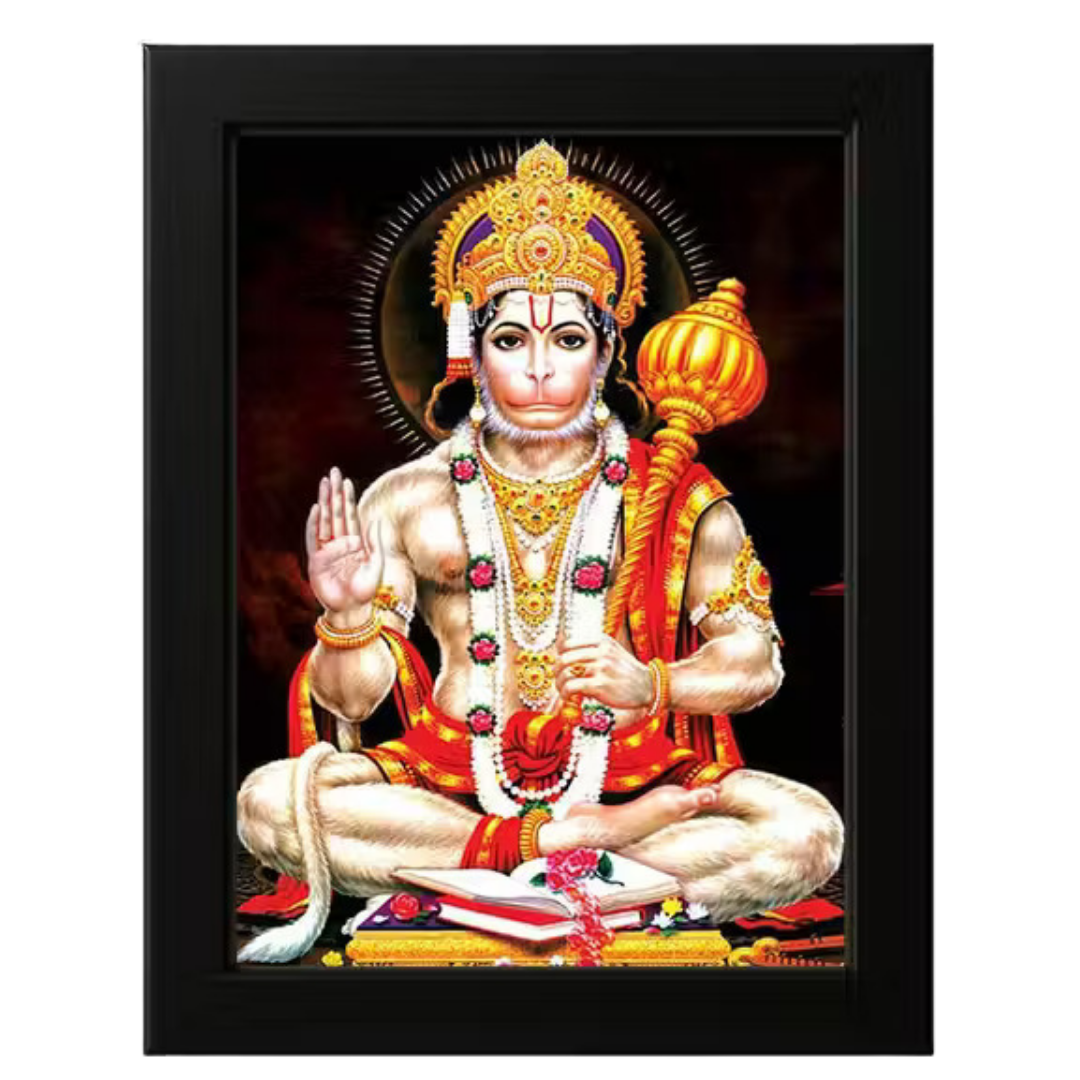 Spiritual Hanuman Sitting Frame