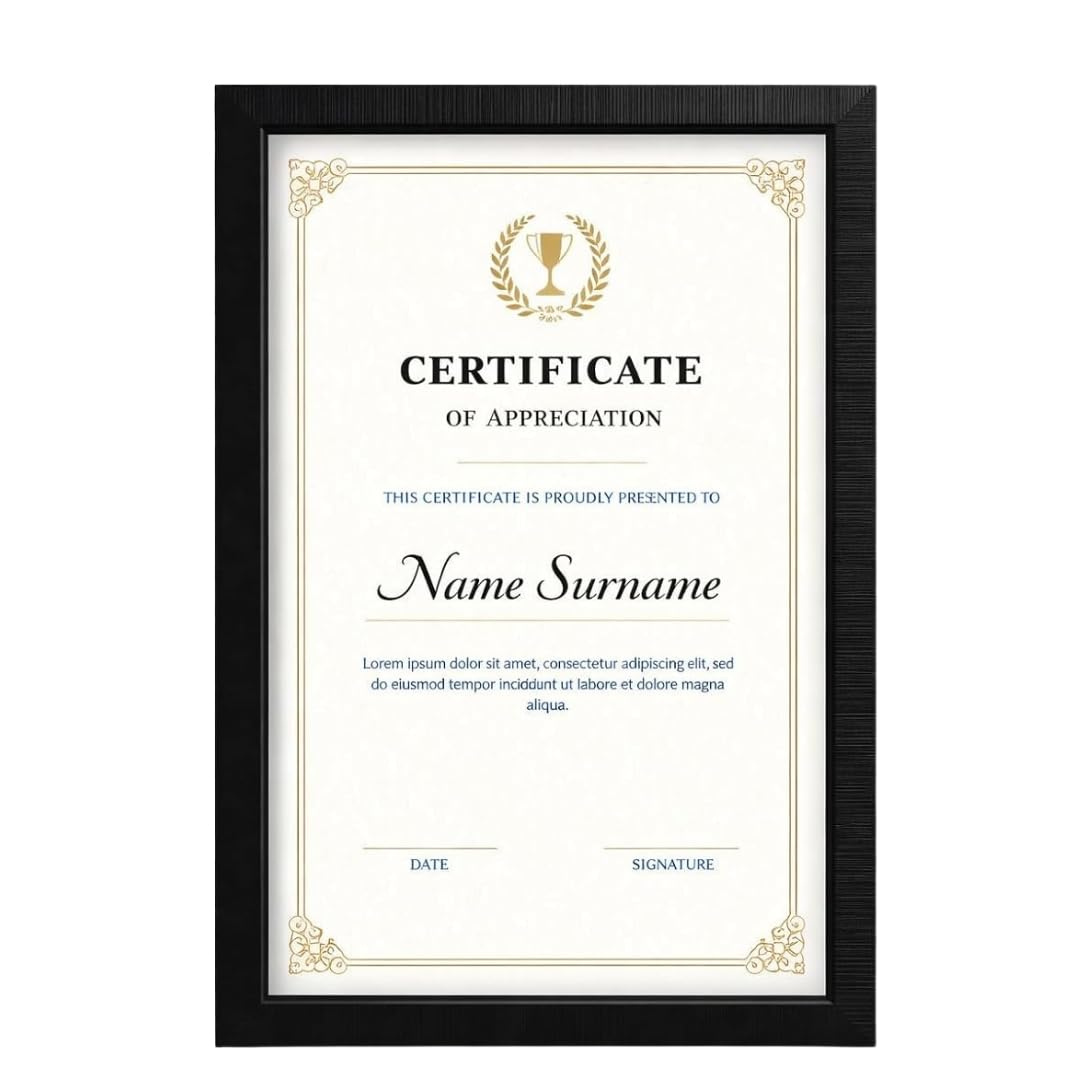 Certificate Display Frame Design